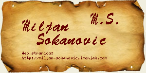 Miljan Sokanović vizit kartica